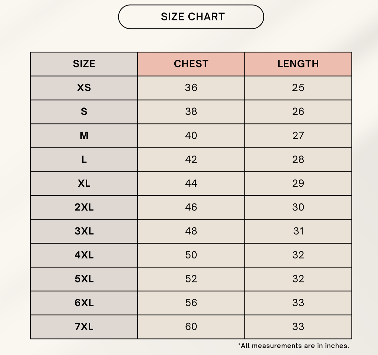 Color_Size Chart