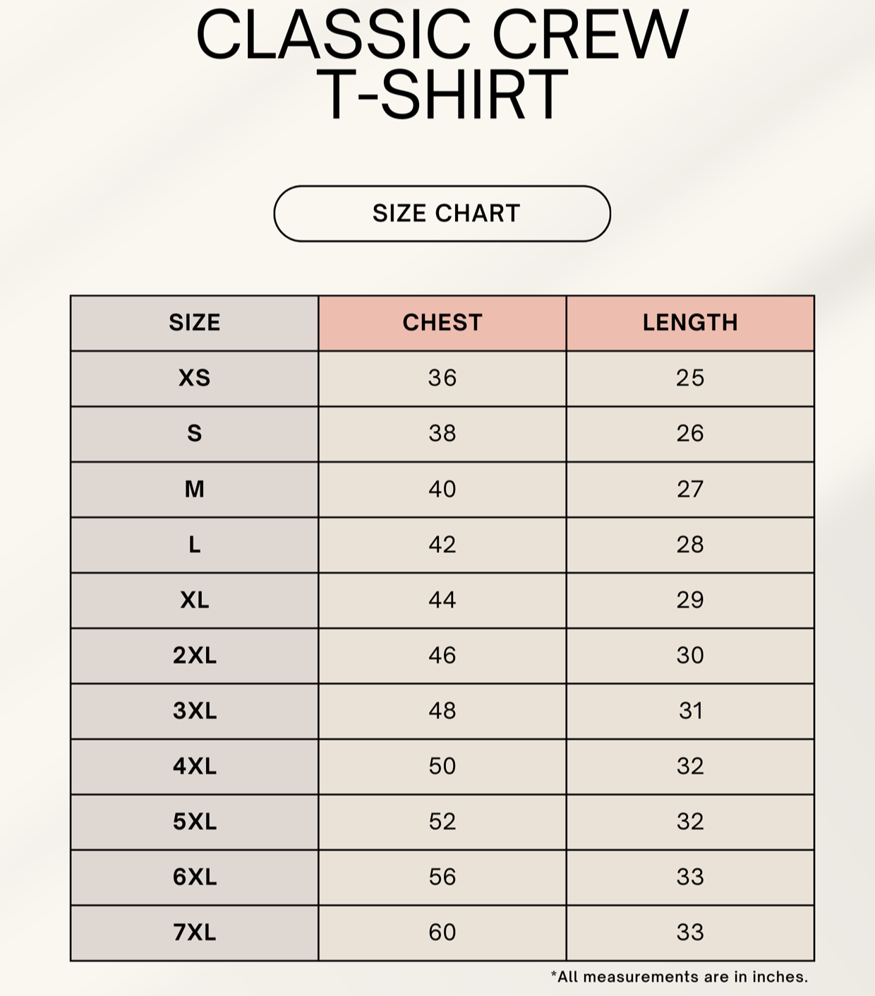 Color_Size Chart