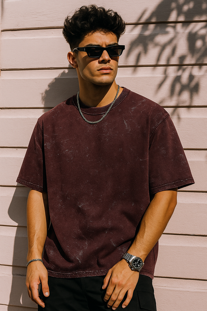 Unisex Acid Washed Oversized Cotton Tee Premium Streetwear Essential