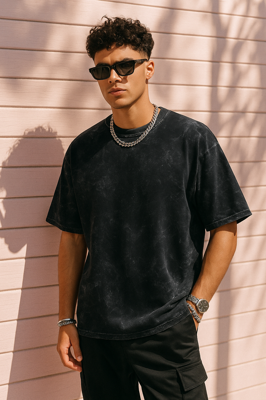 Unisex Acid Washed Oversized Cotton Tee Premium Streetwear Essential