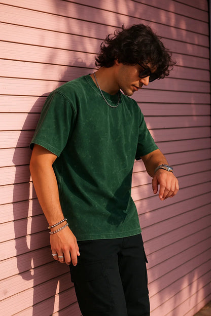 Unisex Acid Washed Oversized Cotton Tee Premium Streetwear Essential